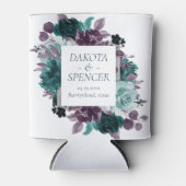 Moody Boho | Save the Date Aquamarine und Lila Blu Dosenkühler (Vorderseite)