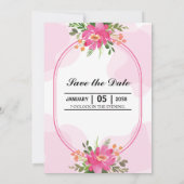 Moody boho schicke Hochzeitsvektorkarte Einladung (Rückseite)