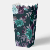 Moody Boho | Tief Aquamarines und Lila Muster Geschenkschachtel (Rückseite)