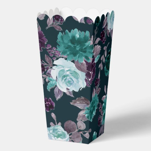 Moody Boho | Tief Aquamarines und Lila Muster Geschenkschachtel (Vorderseite)