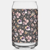 Moody Boho Watercolor Blush Wildflowers Pattern  Dosenglas