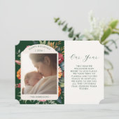 Moody Botanic Year in Review Holiday Card Einladung (Stehend Vorderseite)