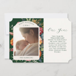 Moody Botanic Year in Review Holiday Card Einladung