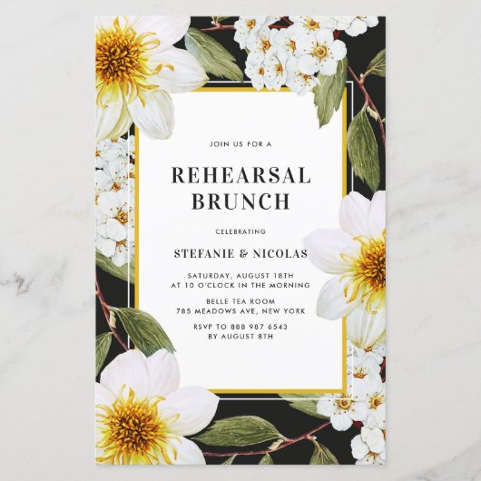 Moody Botanical Probe Brunch Einladung (Vorderseite)