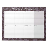 Moody Botanical Weekly Planner | Woche auf einen B Notizblock (Vorderseite)