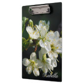 Moody Botanical White Bloom Original Photography Klemmbrett (Links)