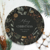 Moody Botanische Personalisierte Weihnachten Pappteller