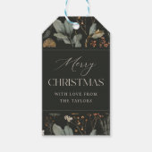 Moody Botanische Personalisierte Weihnachtsgeschen Geschenkanhänger (Vorderseite)