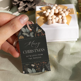 Moody Botanische Personalisierte Weihnachtsgeschen Geschenkanhänger