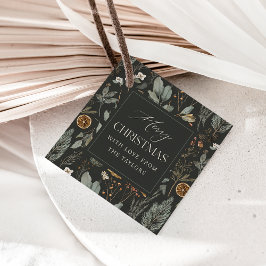 Moody Botanische Personalisierte Weihnachtsgeschen Geschenkanhänger