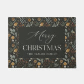 Moody Botanischer Personalisierter Weihnachtsfeier Fußmatte (Vorderseite)