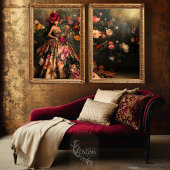 Moody Bouffant Brocade Elegante Lady & Floral Seidenpapier