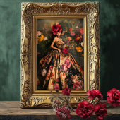 Moody Bouffant Brocade Elegante Lady & Floral Seidenpapier