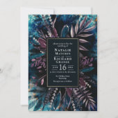 Moody Bouquet botanische Hochzeit Einladung (Vorderseite)