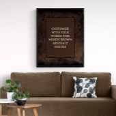 Moody Brown Custom Poster Abstract Design einzigar