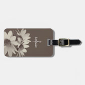 Moody Brown Daisy Custom Text and Colors Gepäckanhänger (Vorderseite horizontal)