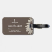 Moody Brown Daisy Custom Text and Colors Gepäckanhänger (Rückseite horizontal)