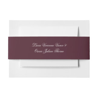 Moody Burgundy Dutch Floral Wedding Invitation Einladungsbanderole
