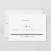Moody Burgundy Navy Blue Winter Floral Wedding RSVP Karte (Rückseite)