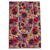 Moody Butterfells und Sonnenblumen Mittlere Geschenktüte (Rückseite)