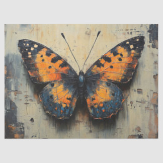 Moody Butterfly auf einer beängstigenden Mauer Seidenpapier