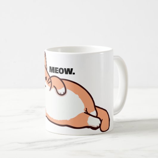 Moody Cat Meow Kaffeetasse (VorderseiteRechts)