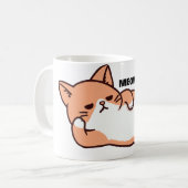Moody Cat Meow Kaffeetasse (Vorderseite Links)
