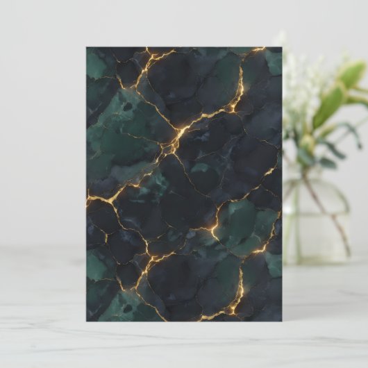 Moody Celestial — Dark Academia & Kintsugi Suite Menükarte (Stehend Vorderseite)