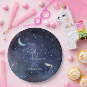 Moody Celestial Sky Moon & Stars Babydusche Pappteller (Party)