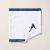 Moody Christmas Tree | Classy Dark Navy Blue Badhandtuch Set (Waschlappen)