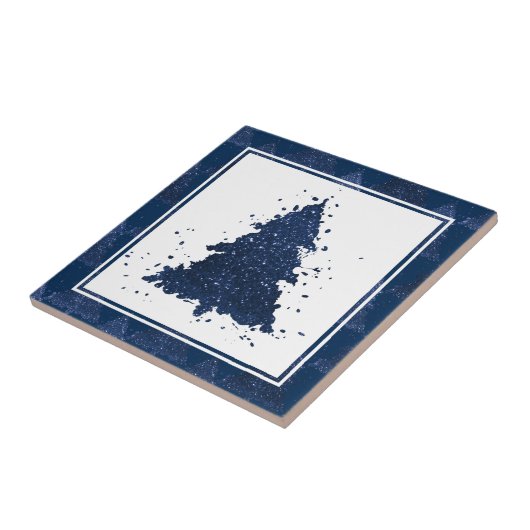 Moody Christmas Tree | Classy Dark Navy Blue Fliese (Seite)