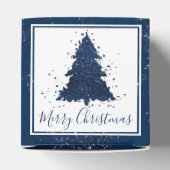 Moody Christmas Tree | Classy Dark Navy Blue Geschenkschachtel (Oben)