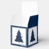Moody Christmas Tree | Classy Dark Navy Blue Geschenkschachtel (Geöffnet)
