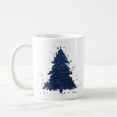 Moody Christmas Tree | Classy Dark Navy Blue Kaffeetasse (Links)