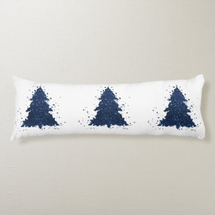 Moody Christmas Tree Classy Dark Navy Blue Seitenschläferkissen