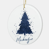 Moody Christmas Tree | Classy Navy Blue Custom Keramik Ornament (Links)