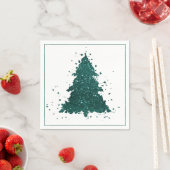 Moody Christmas Tree | Deep Mitnight Aquamarin Spr Serviette (Beispiel)