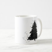 Moody Christmas Tree | Dunkler Aquamariner Spritze Kaffeetasse (VorderseiteRechts)