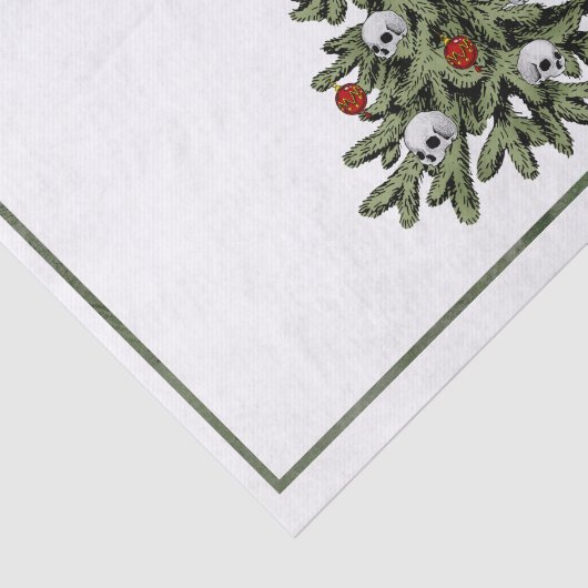 Moody Christmas Tree | Dunkler Aquamariner Spritze Seidenpapier (Ausschnitt)