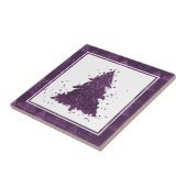 Moody Christmas Tree | Lila Spritzer Deep Plum Fliese (Seite)