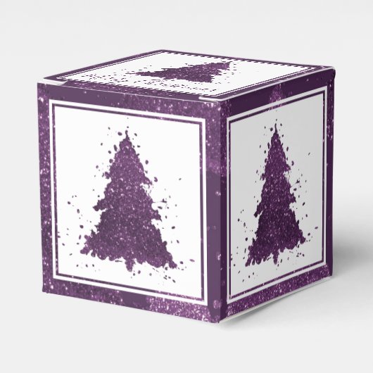Moody Christmas Tree | Lila Spritzer Deep Plum Geschenkschachtel (Vorderseite)