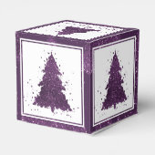 Moody Christmas Tree | Lila Spritzer Deep Plum Geschenkschachtel (Rückseite)