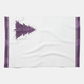 Moody Christmas Tree | Lila Spritzer Deep Plum Geschirrtuch (Horizontal)
