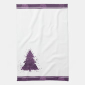 Moody Christmas Tree | Lila Spritzer Deep Plum Geschirrtuch (Vertikal)