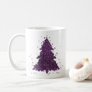 Moody Christmas Tree   Lila Spritzer Deep Plum Kaffeetasse