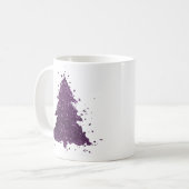 Moody Christmas Tree | Lila Spritzer Deep Plum Kaffeetasse (Vorderseite Links)