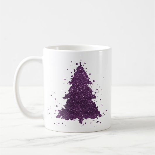 Moody Christmas Tree | Lila Spritzer Deep Plum Kaffeetasse (Links)