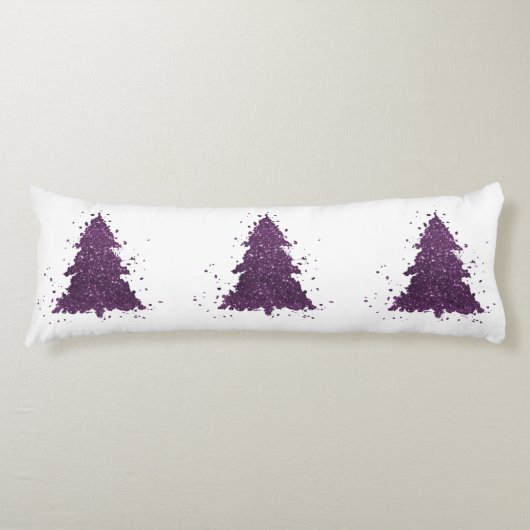 Moody Christmas Tree | Lila Spritzer Deep Plum Seitenschläferkissen (Vorderseite)