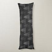 Moody Christmas Tree | Onyx Silvery Black Spritzer Seitenschläferkissen (Rückseite (Vertikal))