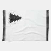 Moody Christmas Tree | Onyx Silvery Black Tree Geschirrtuch (Horizontal)